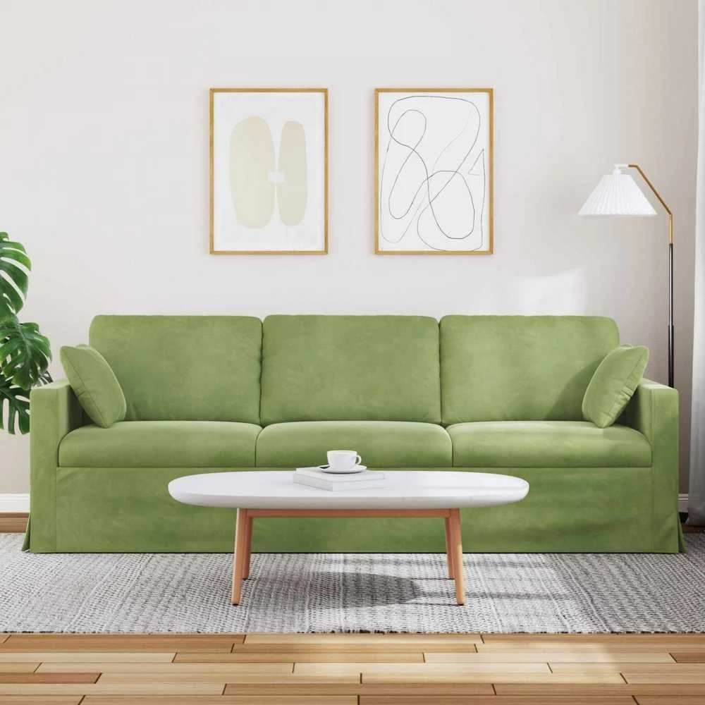 Sofa Šviesiai žalia 228 x 78 x 80 cm Aksomas