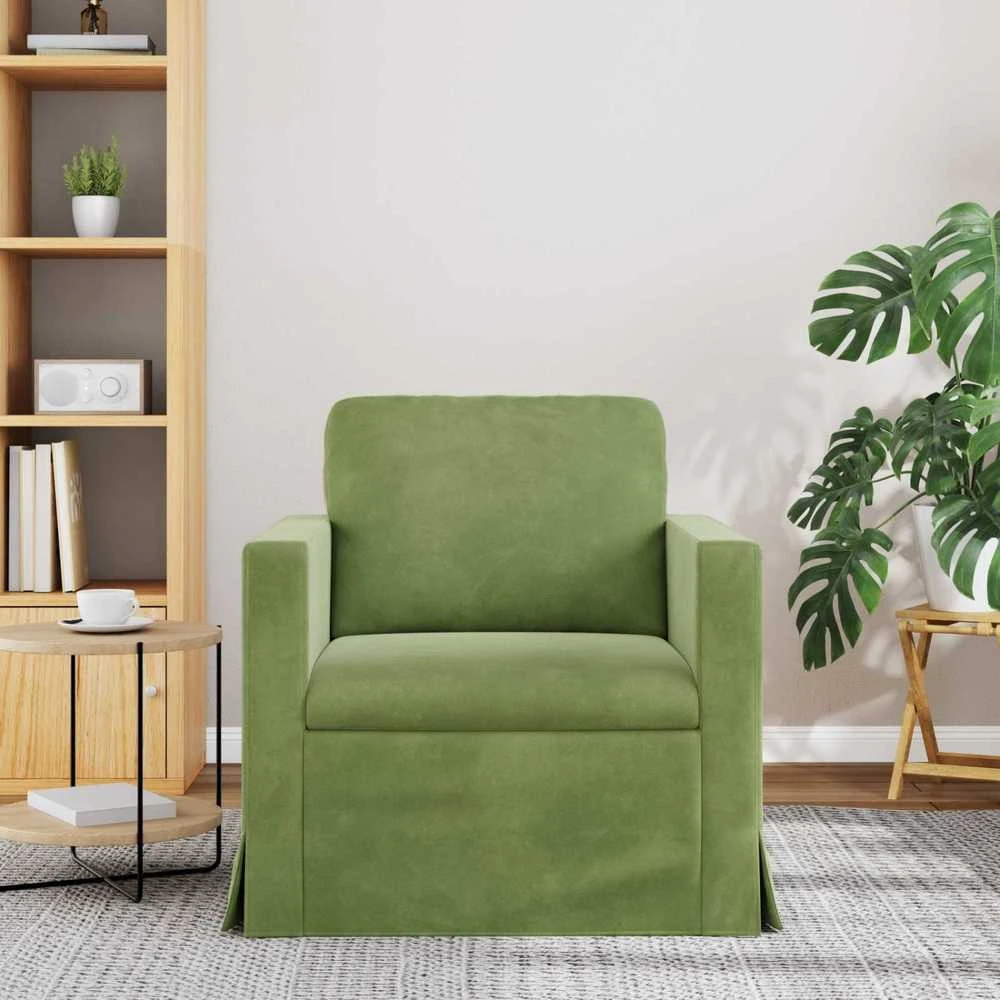 Sofa Šviesiai žalia 78 x 78 x 80 cm Aksomas