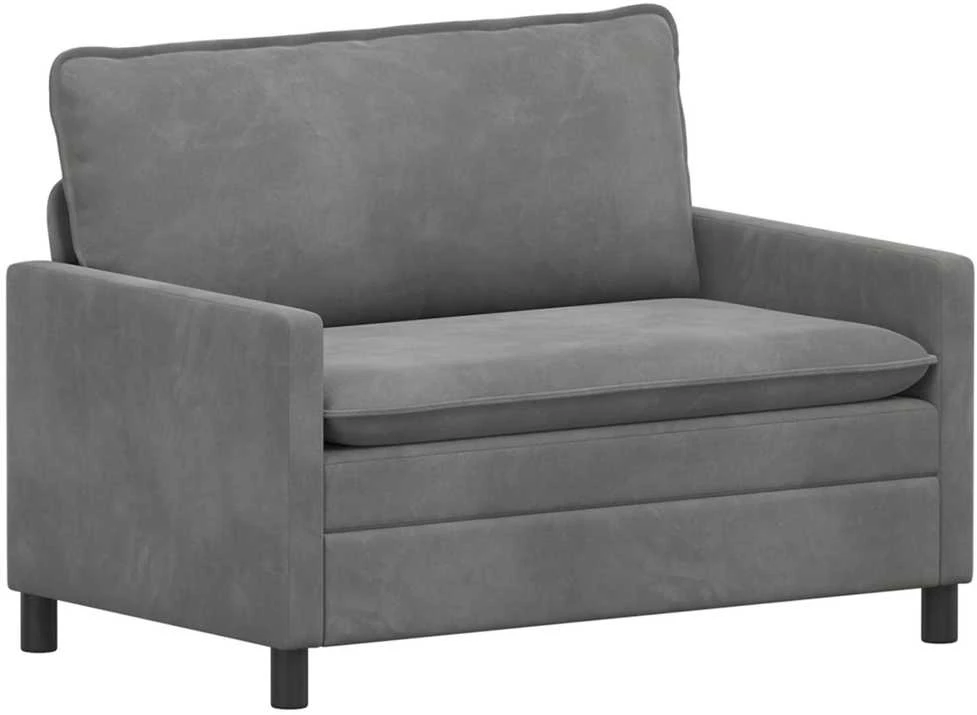 Sofa Tamsiai pilka 126 x 81 x 87,5 cm Aksomas