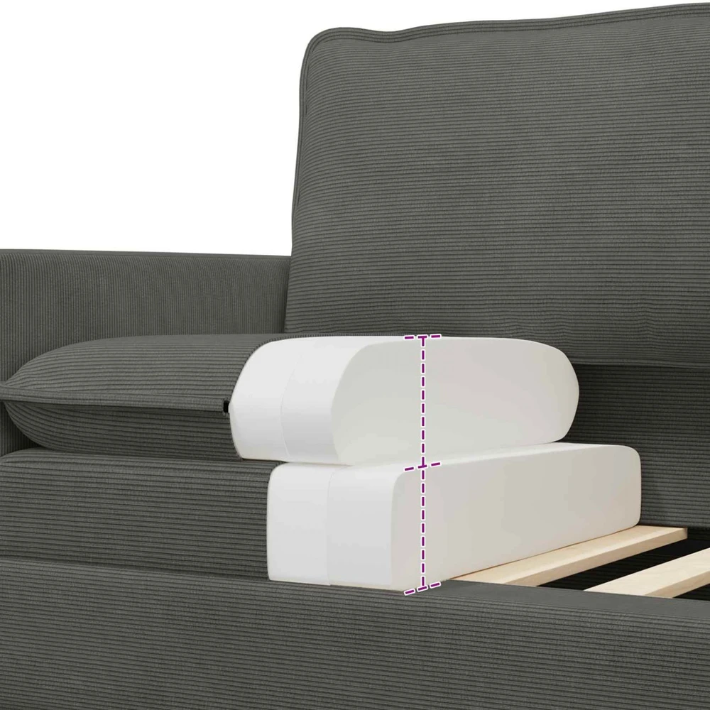 Sofa Tamsiai pilka 126 x 81 x 87,5 cm Audinys