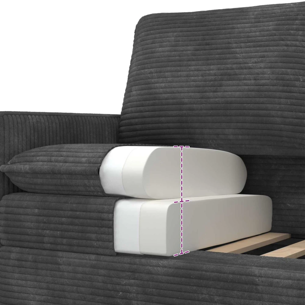Sofa Tamsiai pilka 126 x 81 x 87,5 cm Poliesteris