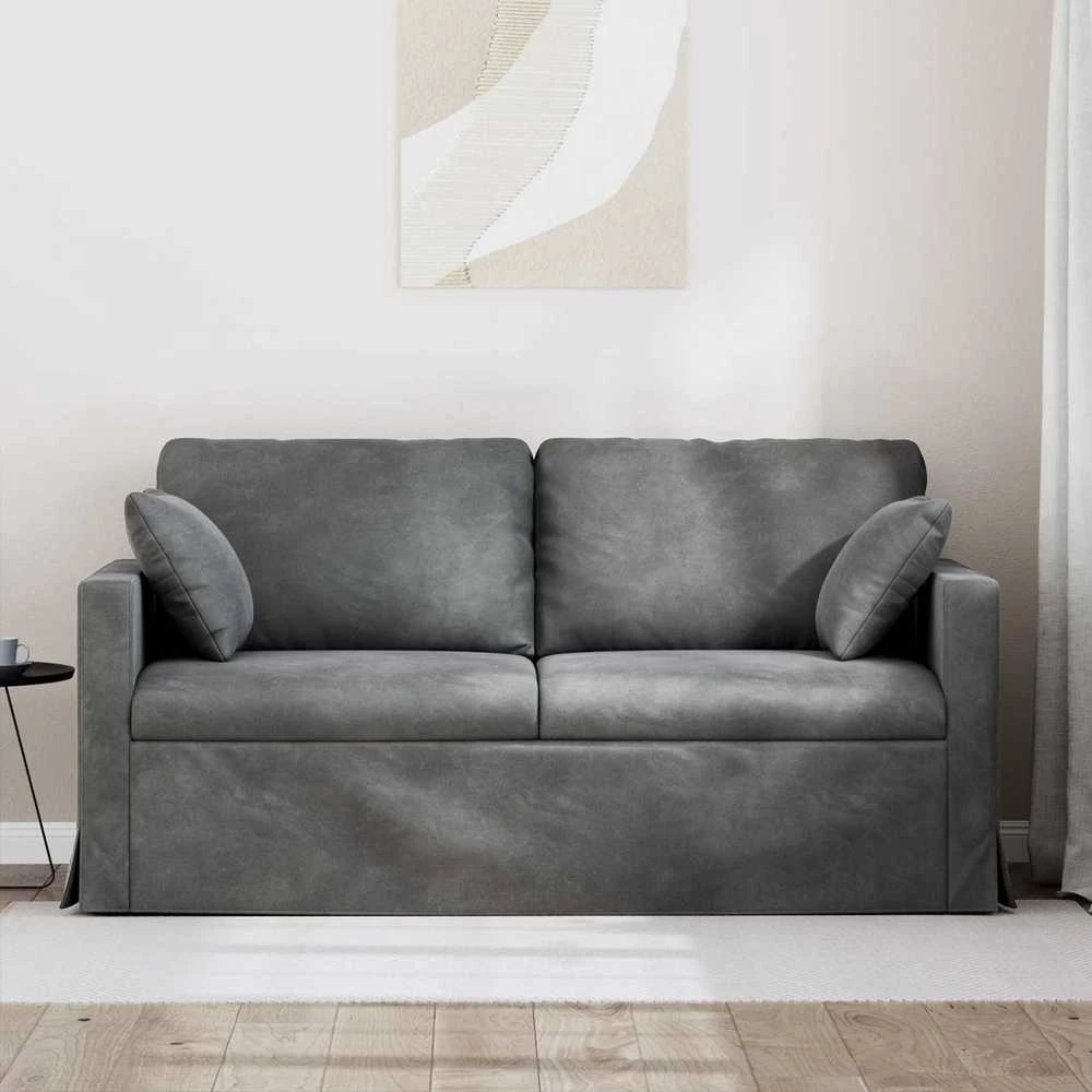 Sofa Tamsiai pilka 158 x 78 x 80 cm Aksomas