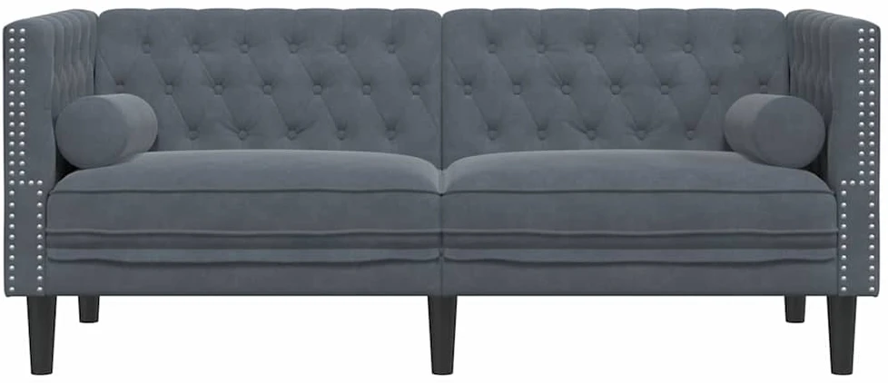 Sofa Tamsiai pilka 174 x 74,5 x 70,5 cm Aksomas