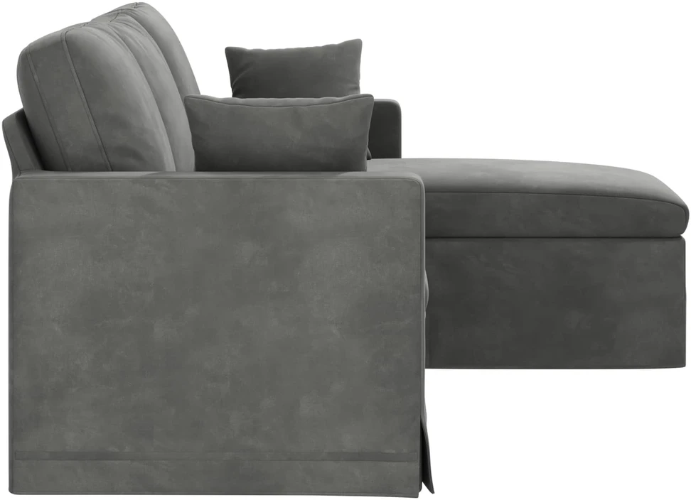 Sofa Tamsiai pilka 178 x 134 x 80 cm Aksomas