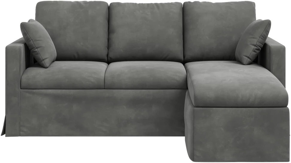 Sofa Tamsiai pilka 178 x 134 x 80 cm Aksomas