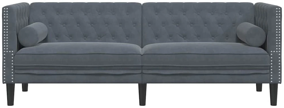 Sofa Tamsiai pilka 194 x 74,5 x 70,5 cm Aksomas