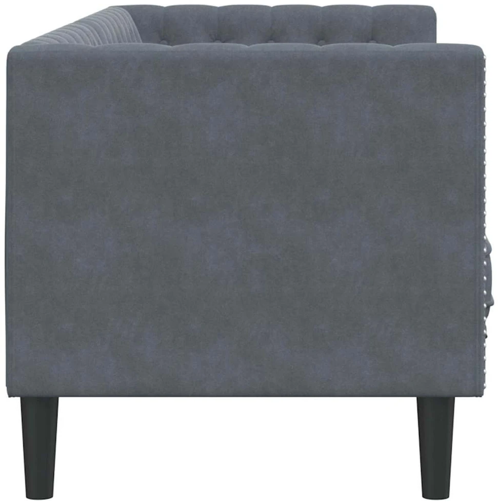 Sofa Tamsiai pilka 194 x 74,5 x 70,5 cm Aksomas