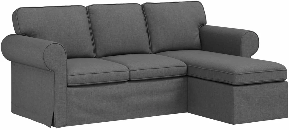Sofa Tamsiai pilka 215 x 138 x 80 cm Metalas