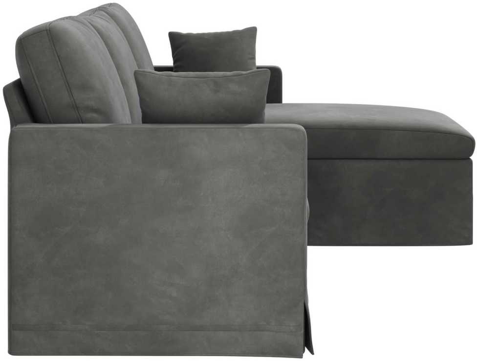 Sofa Tamsiai pilka 228 x 134 x 80 cm Aksomas
