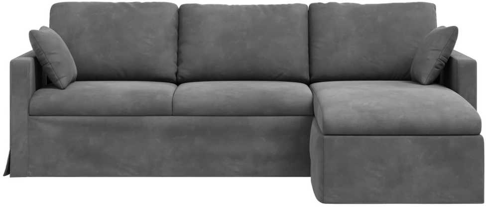 Sofa Tamsiai pilka 228 x 134 x 80 cm Aksomas