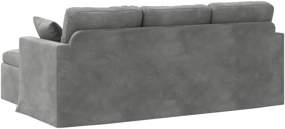 Sofa Tamsiai pilka 198 x 134 x 80 cm Aksomas