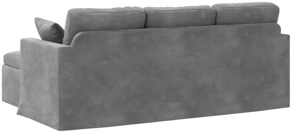Sofa Tamsiai pilka 198 x 134 x 80 cm Aksomas