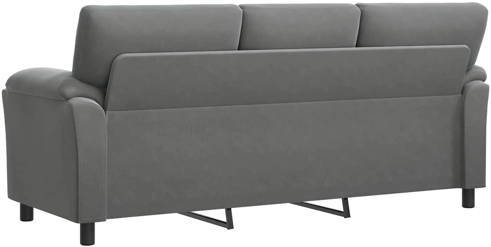 Sofa Tamsiai pilka 214 x 85 x 93 cm Aksomas