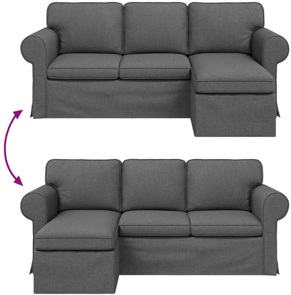 Sofa Tamsiai pilka 215 x 138 x 80 cm Metalas