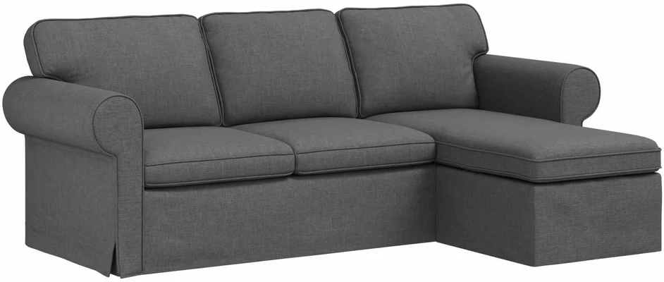 Sofa Tamsiai pilka 215 x 138 x 80 cm Metalas