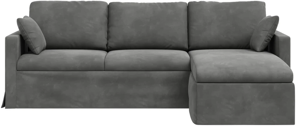 Sofa Tamsiai pilka 228 x 134 x 80 cm Aksomas