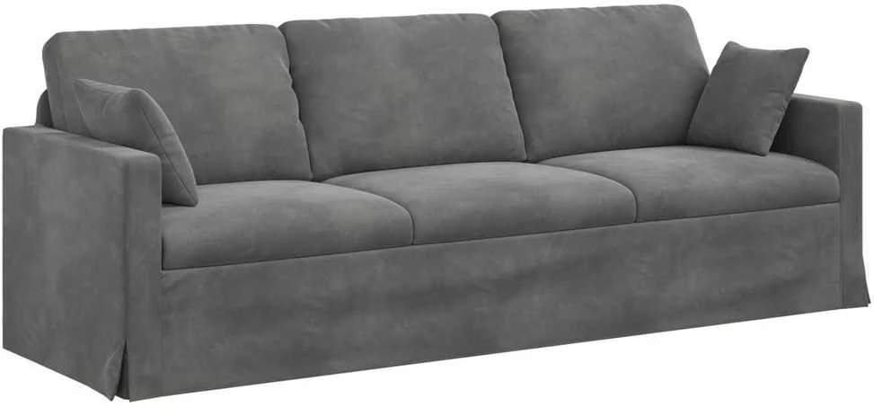 Sofa Tamsiai pilka 228 x 78 x 80 cm Aksomas