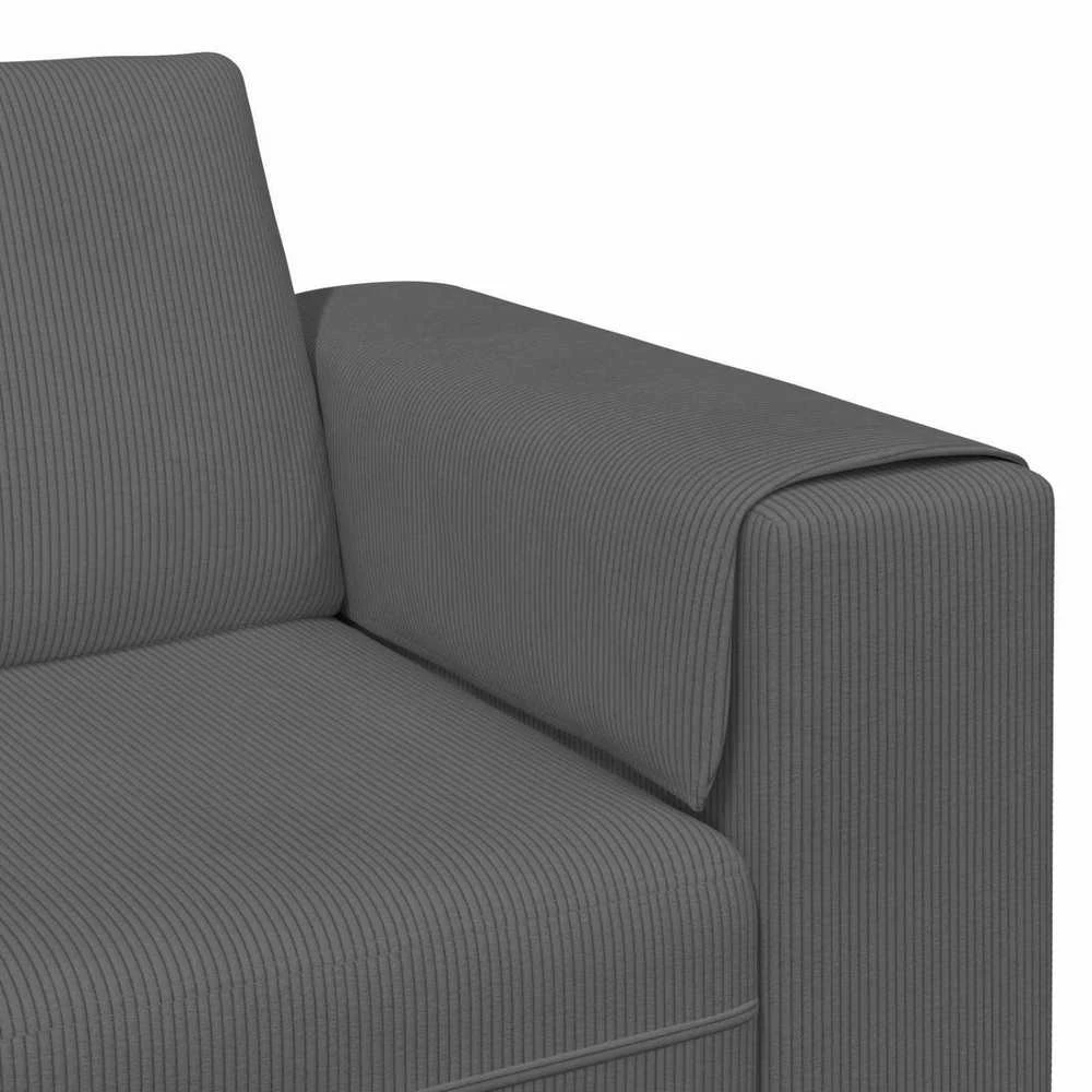 Sofa Tamsiai pilka 250 x 188 x 76 cm Kordūrinis audinys