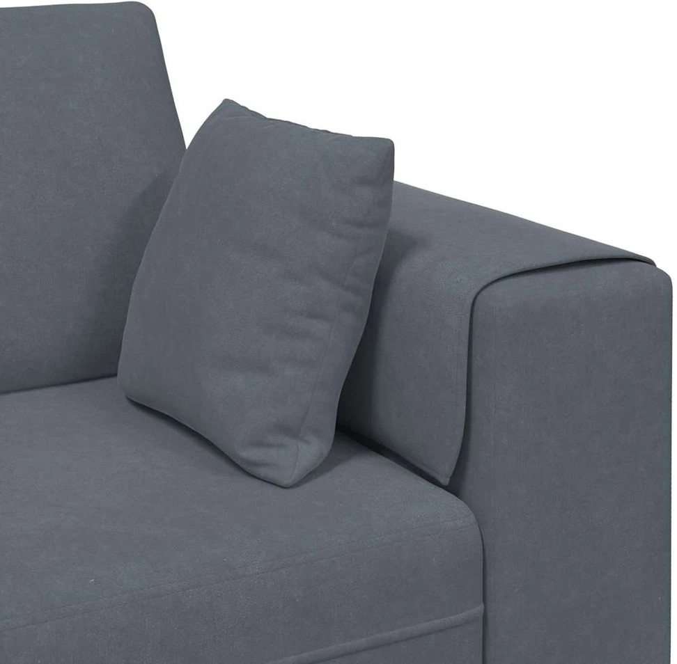 Sofa Tamsiai pilka 250 x 77 x 76 cm Aksomas