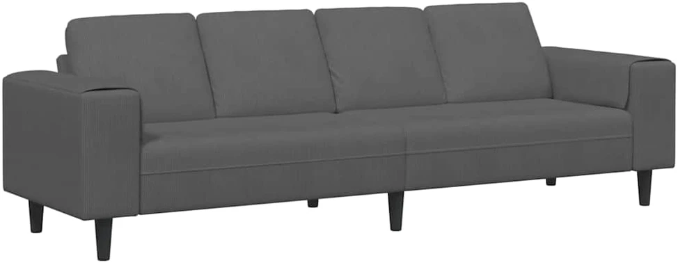 Sofa Tamsiai pilka 250 x 77 x 76 cm Kordūrinis audinys