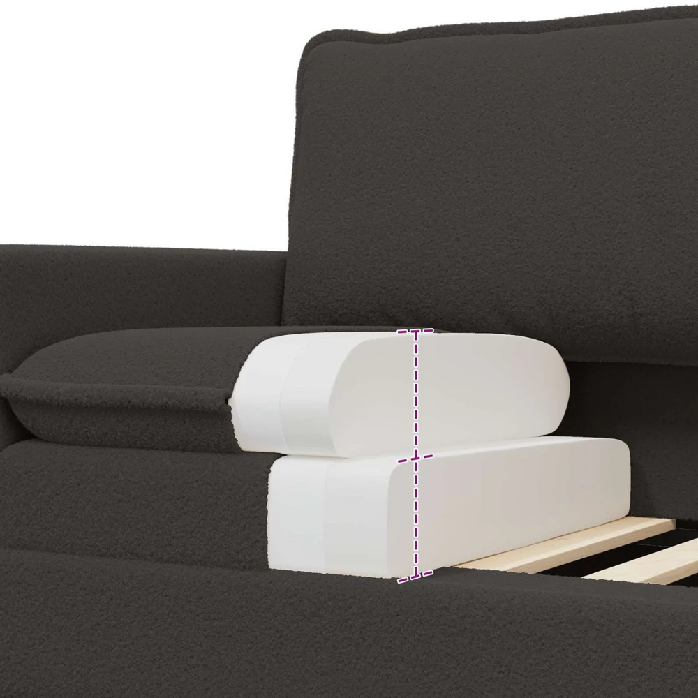 Sofa Tamsiai pilka 76 x 81 x 87,5 cm Audinys
