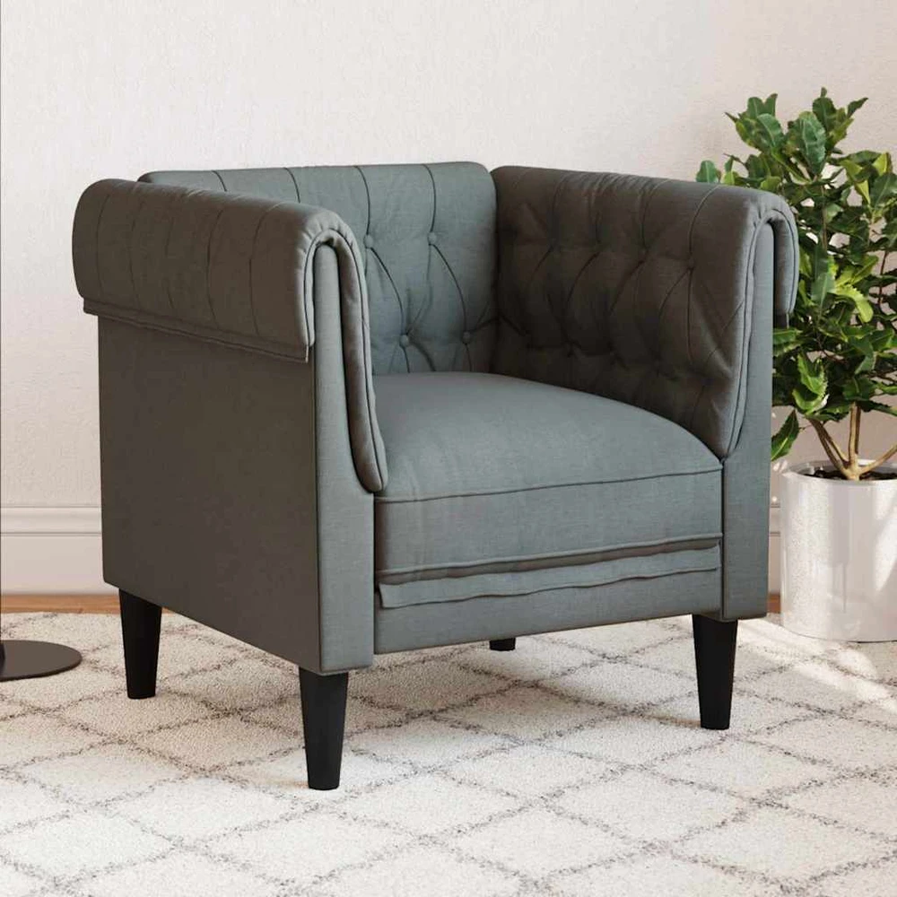 Sofa Tamsiai pilka 78,5 x 74,5 x 74,5 cm Poliesteris