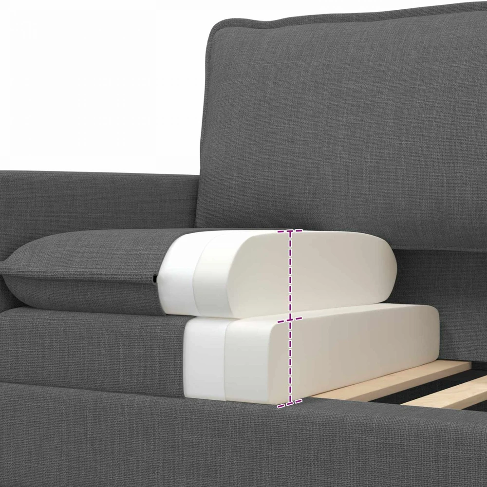 Sofa Tamsiai pilka 76 x 81 x 87,5 cm Audinys