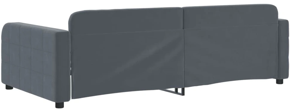 Sofa, tamsiai pilkos spalvos, 100x200cm, aksomas