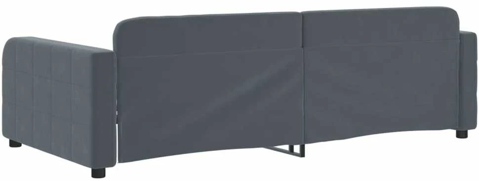 Sofa, tamsiai pilkos spalvos, 100x200cm, aksomas