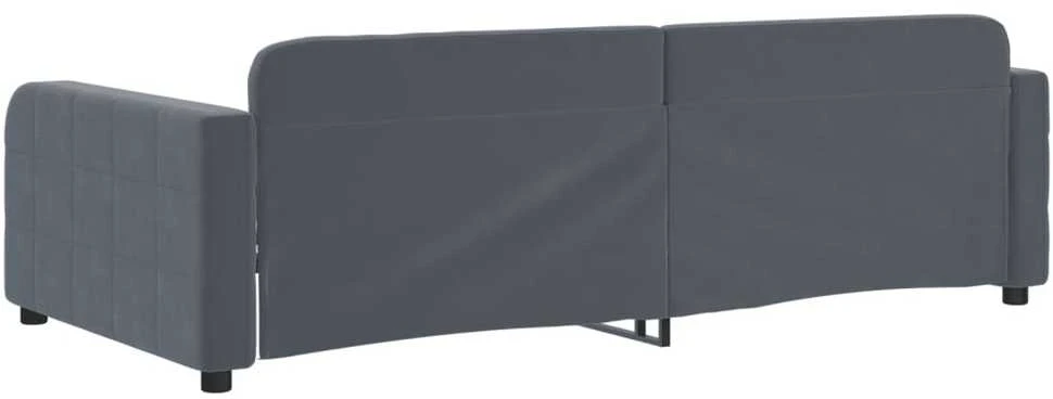 Sofa, tamsiai pilkos spalvos, 100x200cm, aksomas