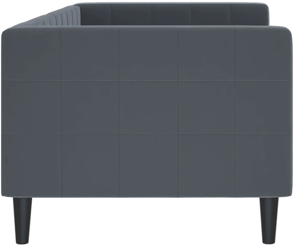 Sofa, tamsiai pilkos spalvos, 80x200cm, aksomas