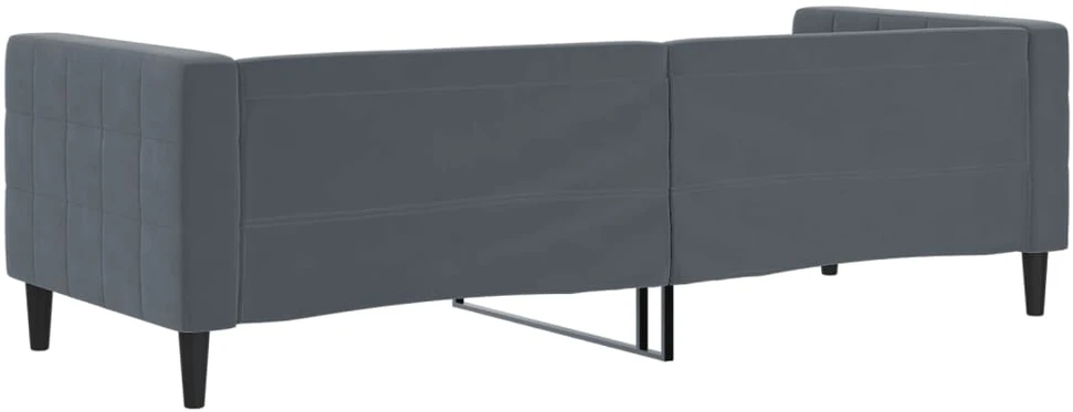 Sofa, tamsiai pilkos spalvos, 80x200cm, aksomas