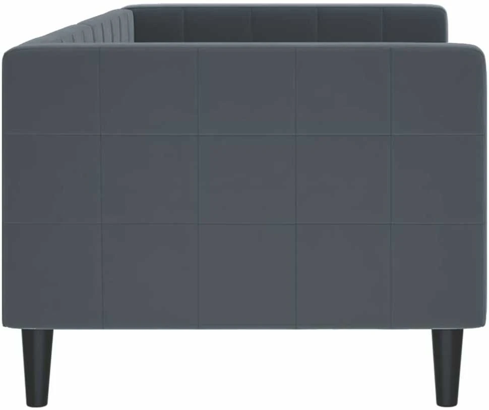 Sofa, tamsiai pilkos spalvos, 80x200cm, aksomas