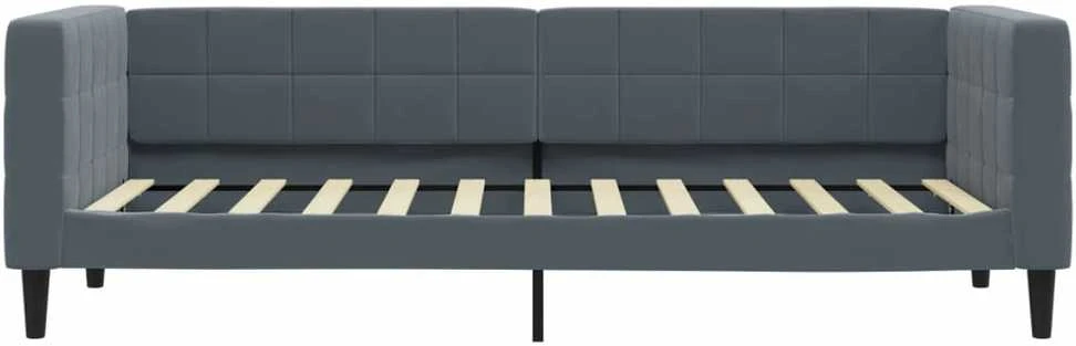 Sofa, tamsiai pilkos spalvos, 80x200cm, aksomas