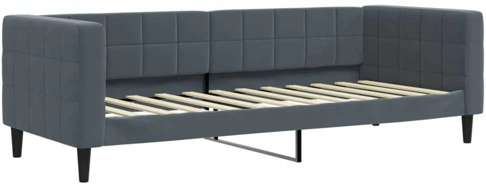 Sofa, tamsiai pilkos spalvos, 80x200cm, aksomas