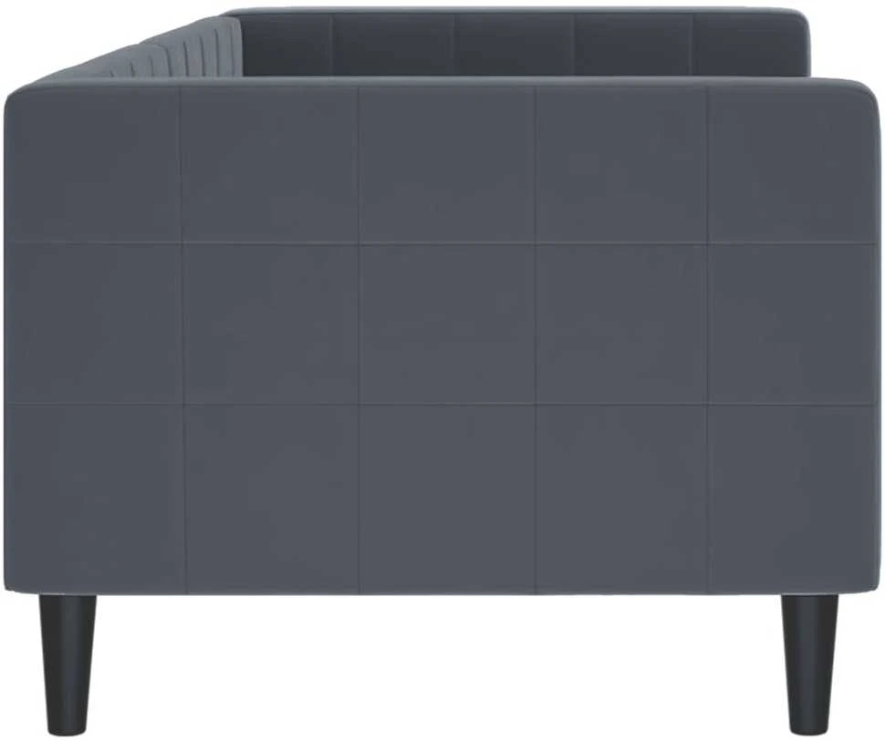 Sofa, tamsiai pilkos spalvos, 80x200cm, aksomas