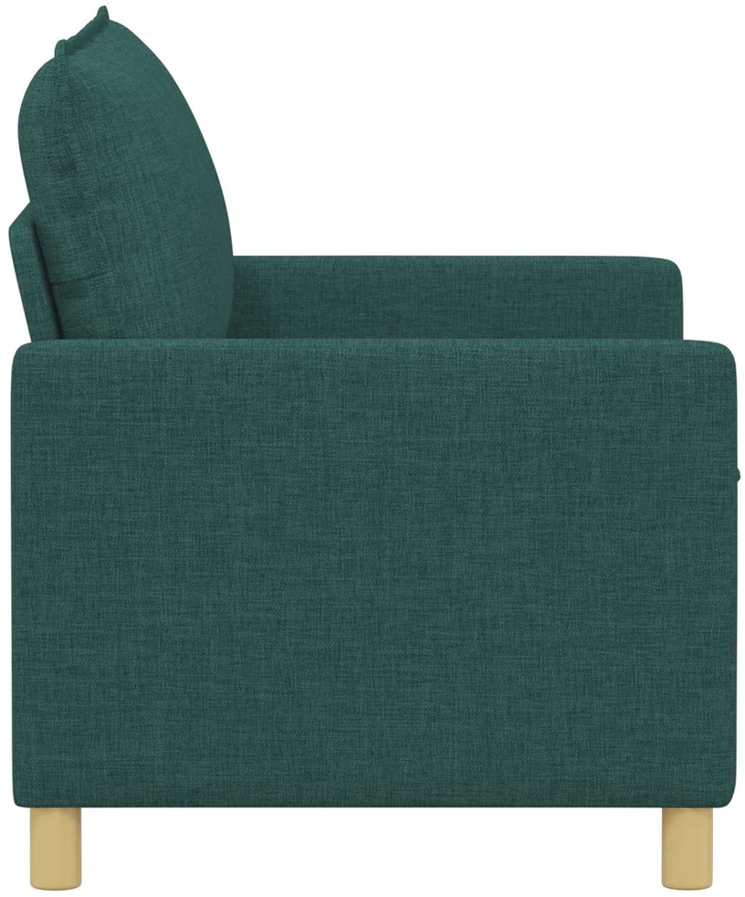 Sofa 2 vietos Tamsiai žalia 126 x 81 x 87,5 cm Audinys