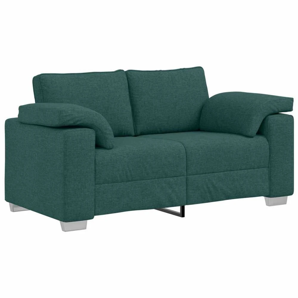 Dvivietė sofa Tamsiai žalia 160 cm audinys