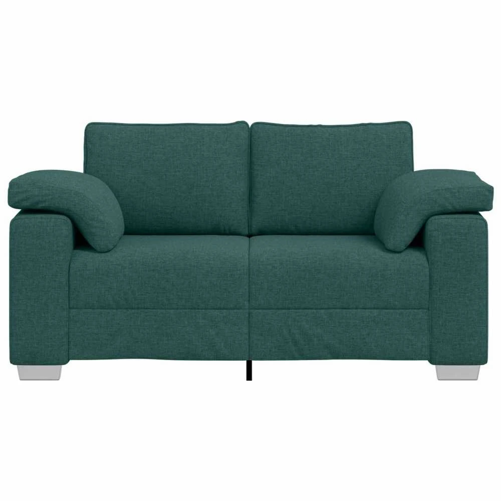 Dvivietė sofa Tamsiai žalia 160 cm audinys