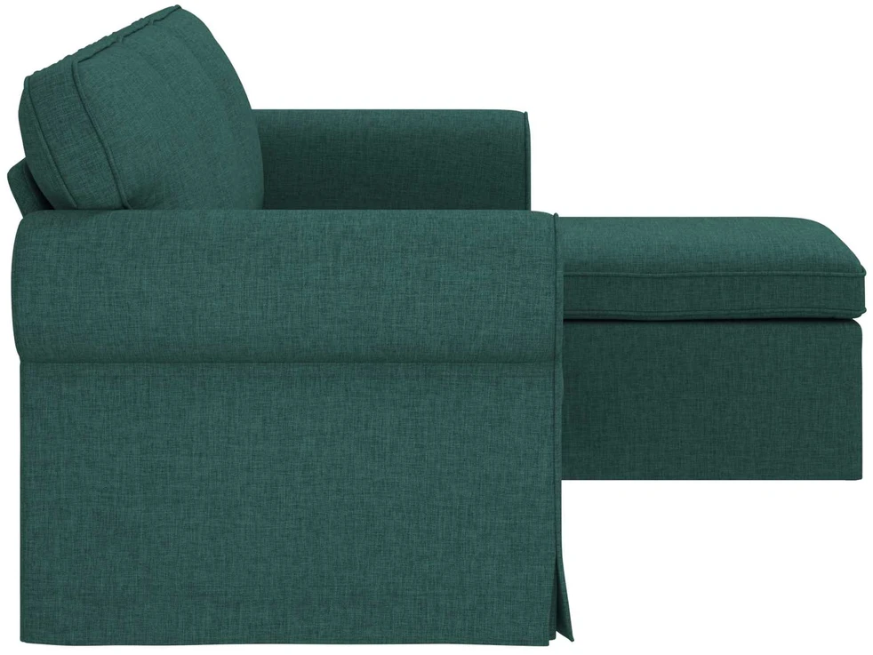 Sofa Tamsiai žalia 195 x 138 x 80 cm audinys