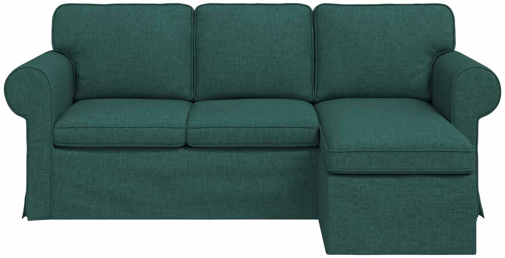 Sofa Tamsiai žalia 195 x 138 x 80 cm audinys