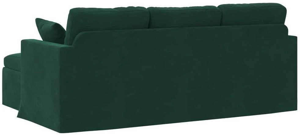 Sofa Tamsiai žalia 198 x 134 x 80 cm Aksomas