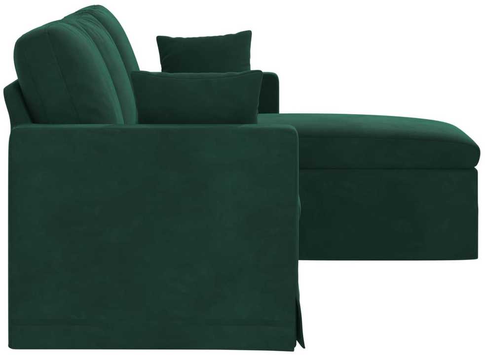 Sofa Tamsiai žalia 178 x 134 x 80 cm Aksomas