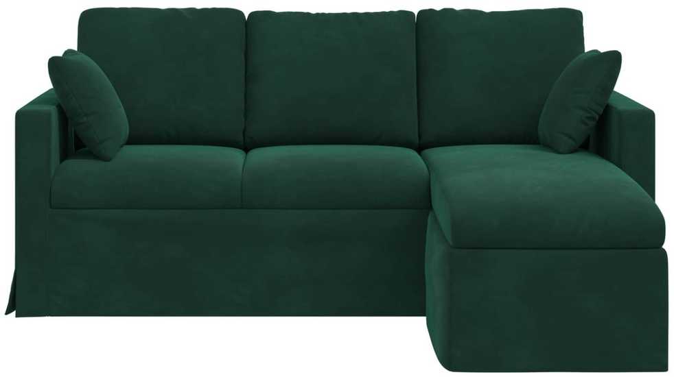 Sofa Tamsiai žalia 178 x 134 x 80 cm Aksomas