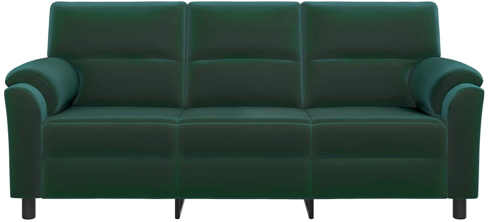 Sofa Tamsiai žalia 214 x 85 x 93 cm Aksomas