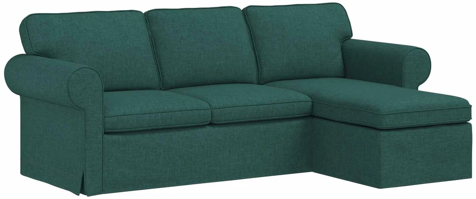 Sofa Tamsiai žalia 215 x 138 x 80 cm audinys