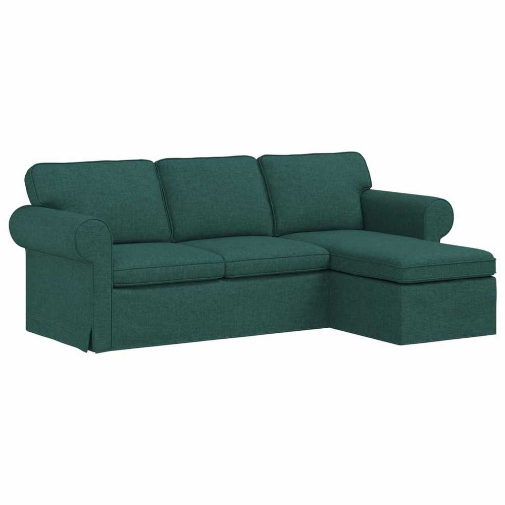 Sofa Tamsiai žalia 215 x 138 x 80 cm audinys