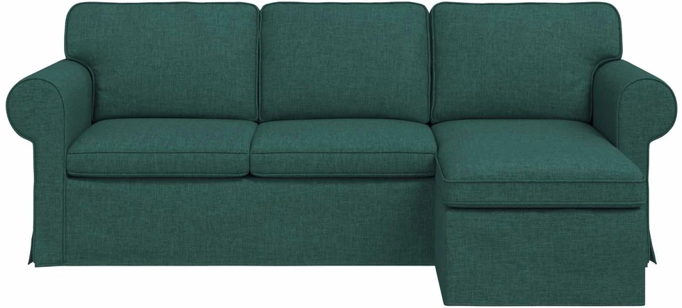Sofa Tamsiai žalia 215 x 138 x 80 cm audinys