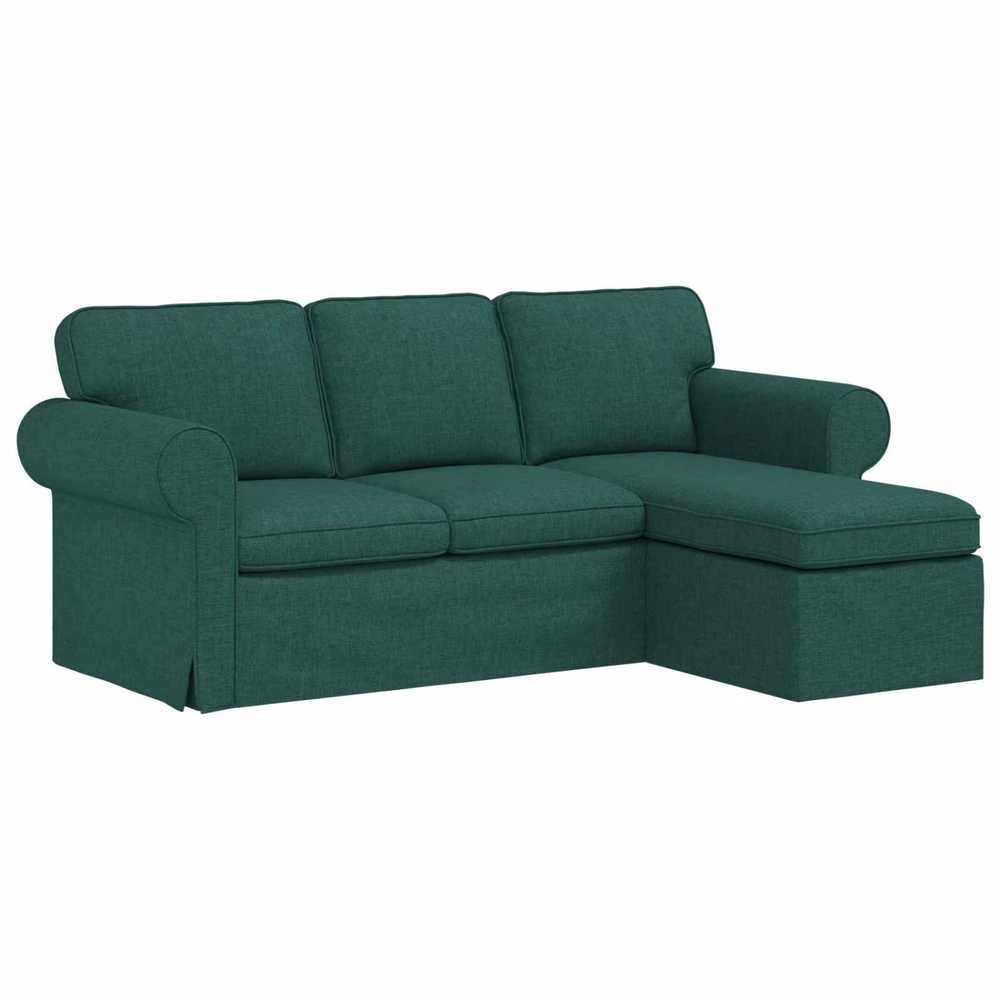 Sofa Tamsiai žalia 195 x 138 x 80 cm audinys