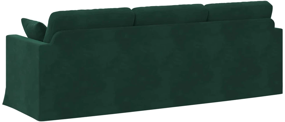 Sofa Tamsiai žalia 228 x 78 x 80 cm Aksomas